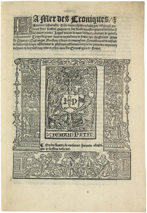 The Unique Vellum Mer des Croniques Illuminated for King Francis I