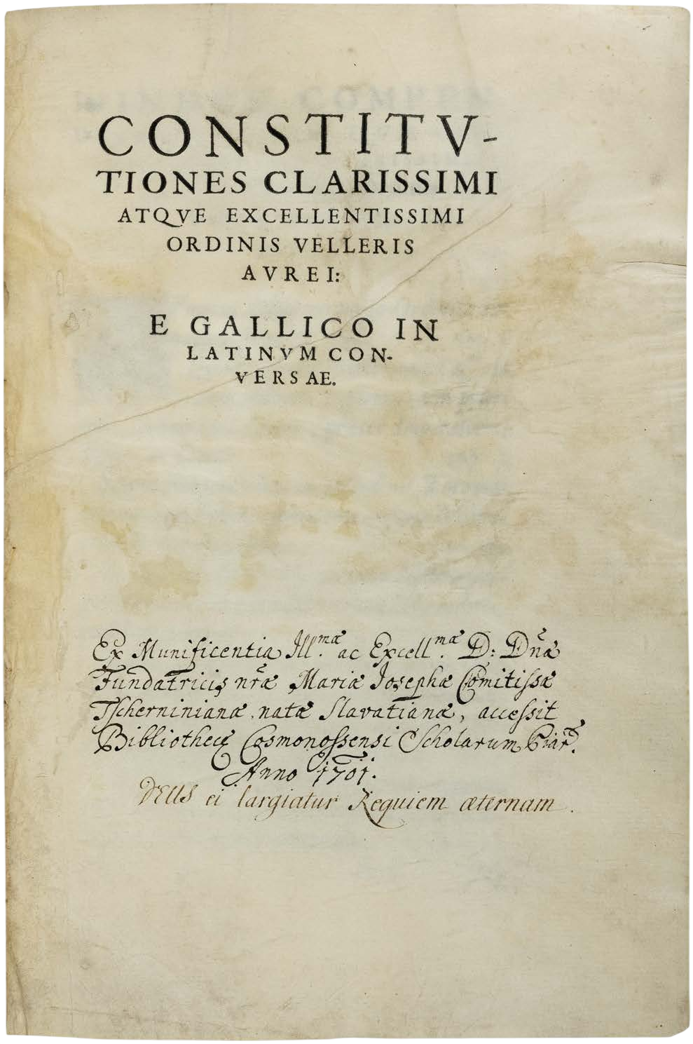 The First Printed Statutes of the Order of the Golden Fleece