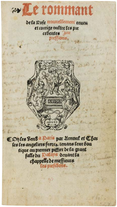 The Last Early Edition of the Roman de la Rose
