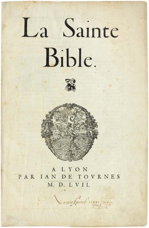 Calvin Under Cover: Jean de Tournes’ French Bible with Bernard Salomon Woodcuts in a Monumental Royal Binding