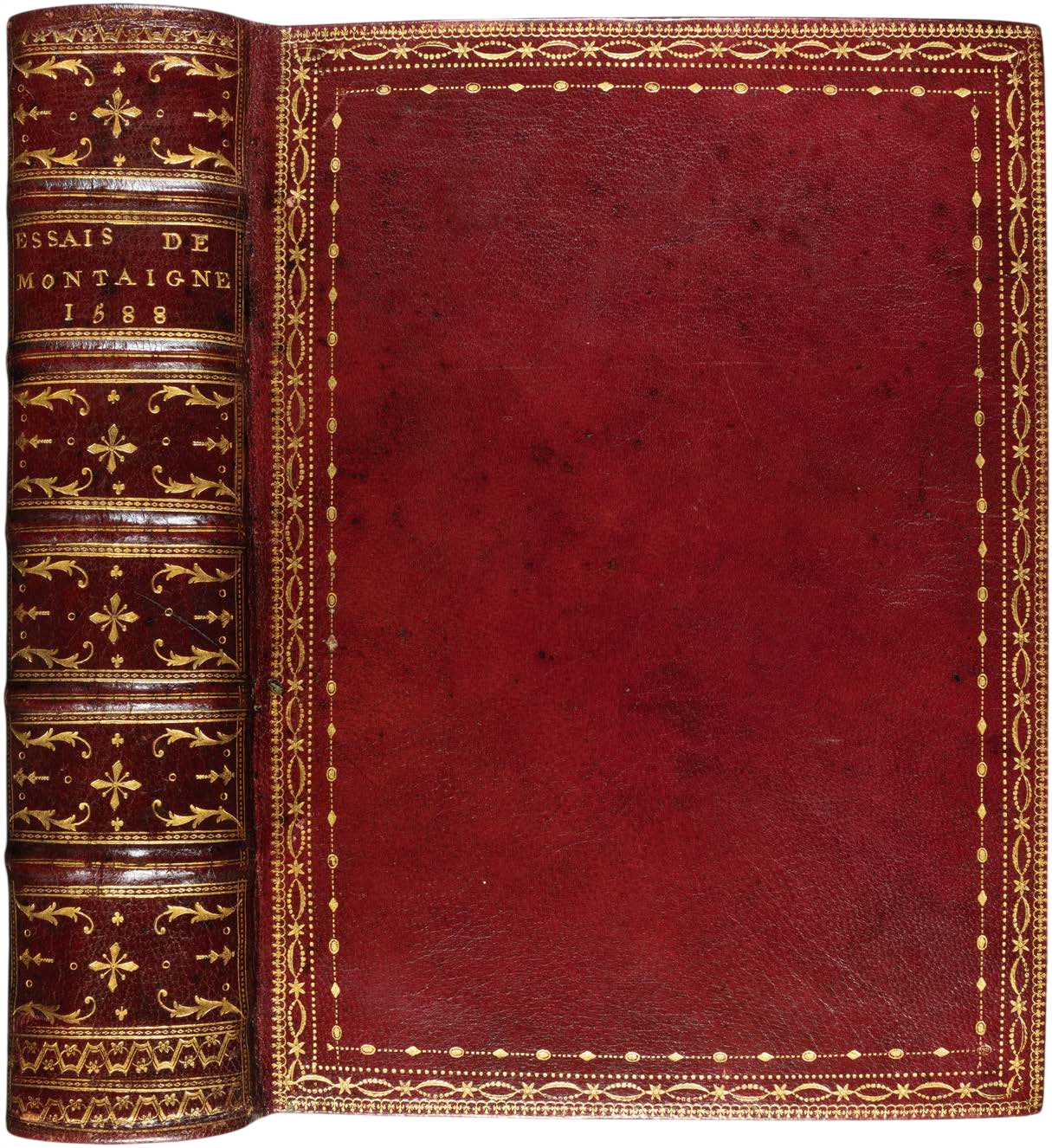 Montaigne’s Essais: The First Complete Edition of 1588 in an Elegant Bradel Binding