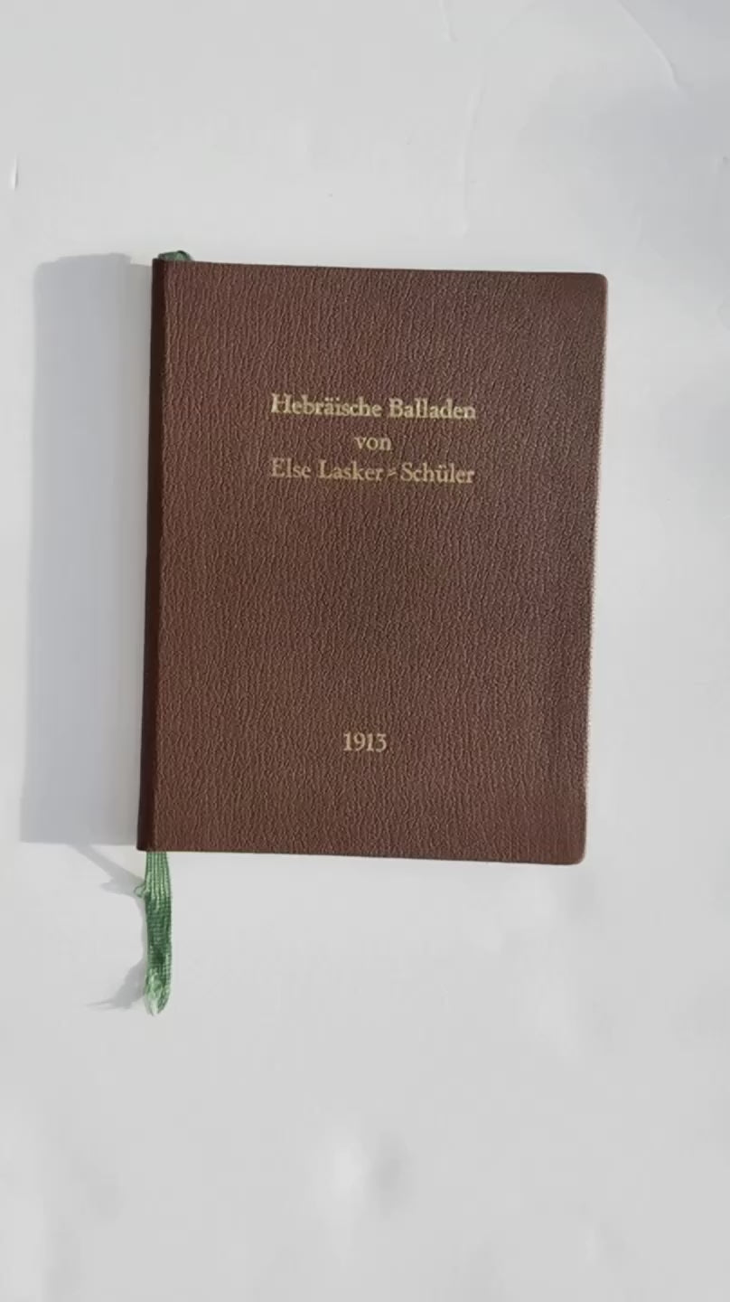 Film of Else Lasker-Schüler’s Hebräische Balladen.