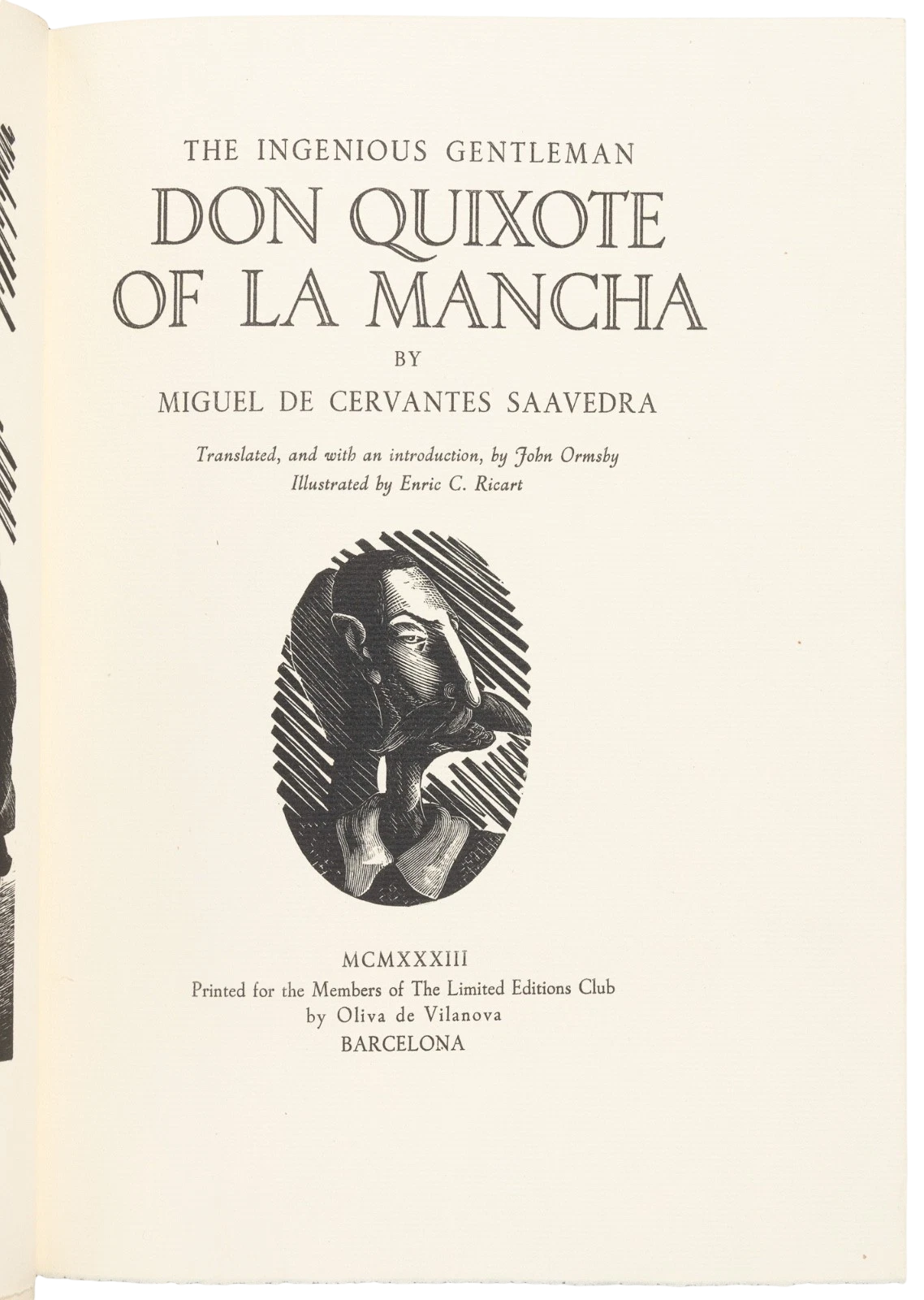 Don Quixote Signed and Illustrated by Ricart