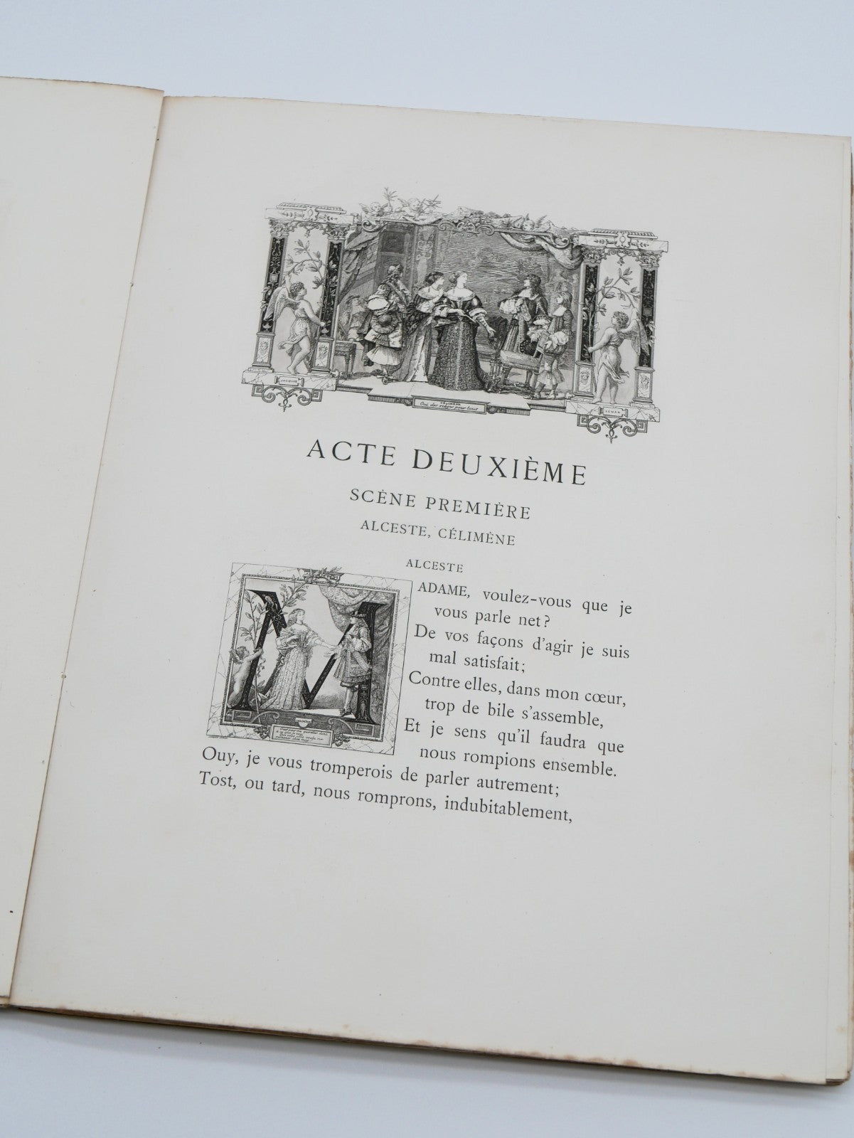 Molière, Œuvres, 16 Vols — Antique Illustrated French Deluxe Set