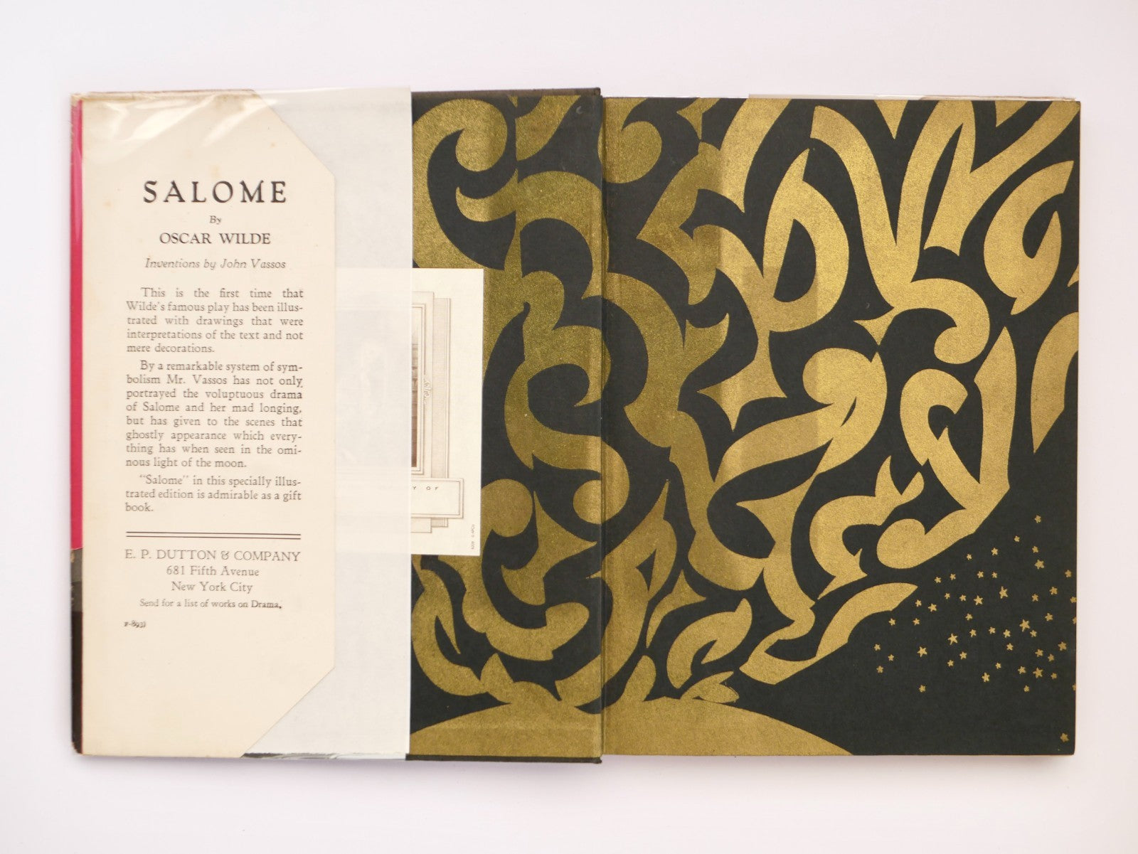 Oscar Wilde, Salome — Illustrated by John Vassos, 1927 — First Thus, Dutton, in Dust Jacket