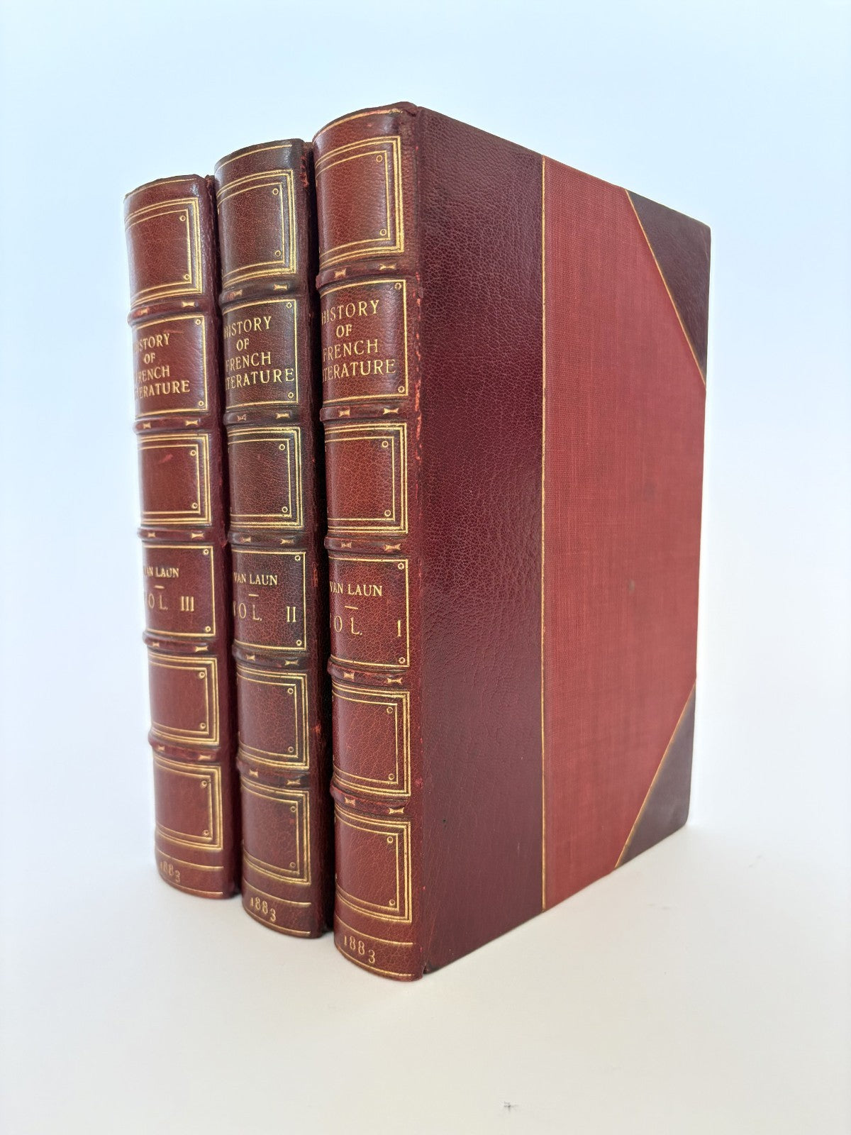 Van Laun, History of French Literature, 1883 — 3 Vols in Bayntun Fine Binding