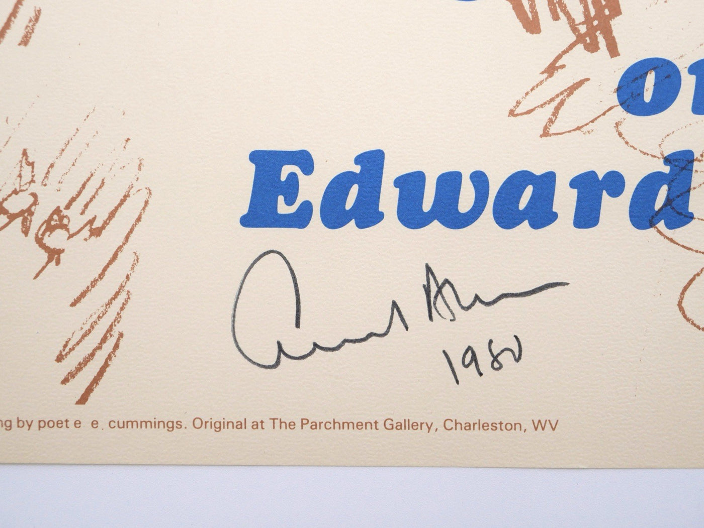 Edward Albee, Who's Afraid of Virginia Woolf — Signed Broadside, 1980, #64/100
