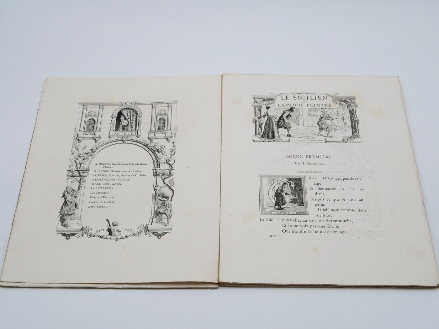 Molière, Œuvres, 16 Vols — Antique Illustrated French Deluxe Set