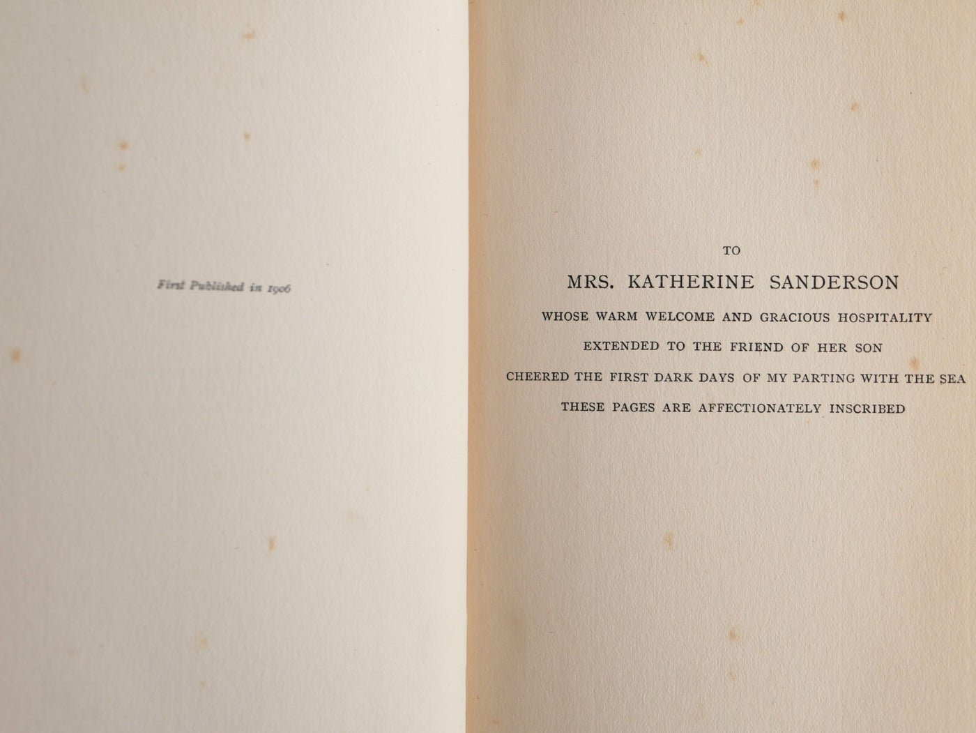 Joseph Conrad, The Mirror of the Sea, 1906 — First Edition, Methuen, London