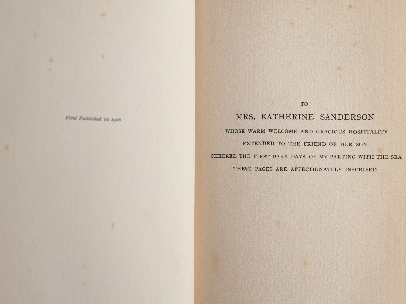 Joseph Conrad, The Mirror of the Sea, 1906 — First Edition, Methuen, London