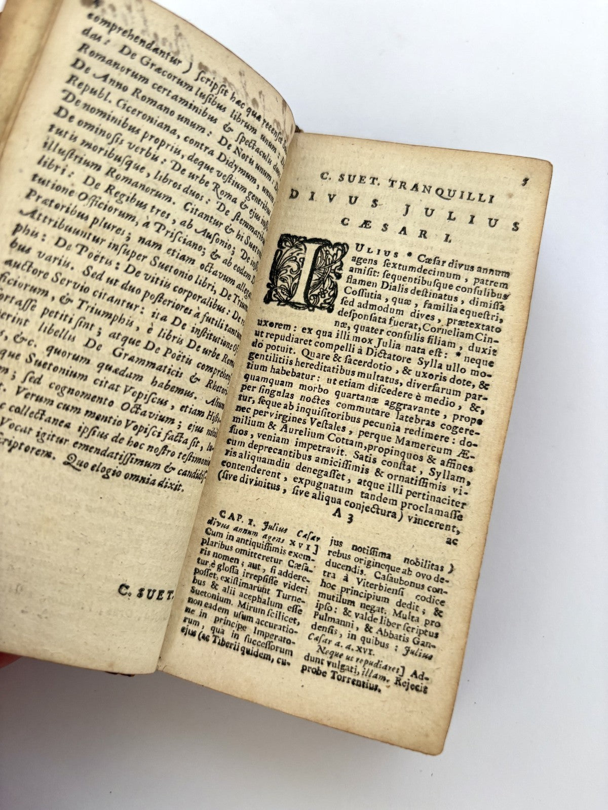 Suetonius, Lives of the Caesars, 1671 — Elzevir Press, 12mo Pocket Edition