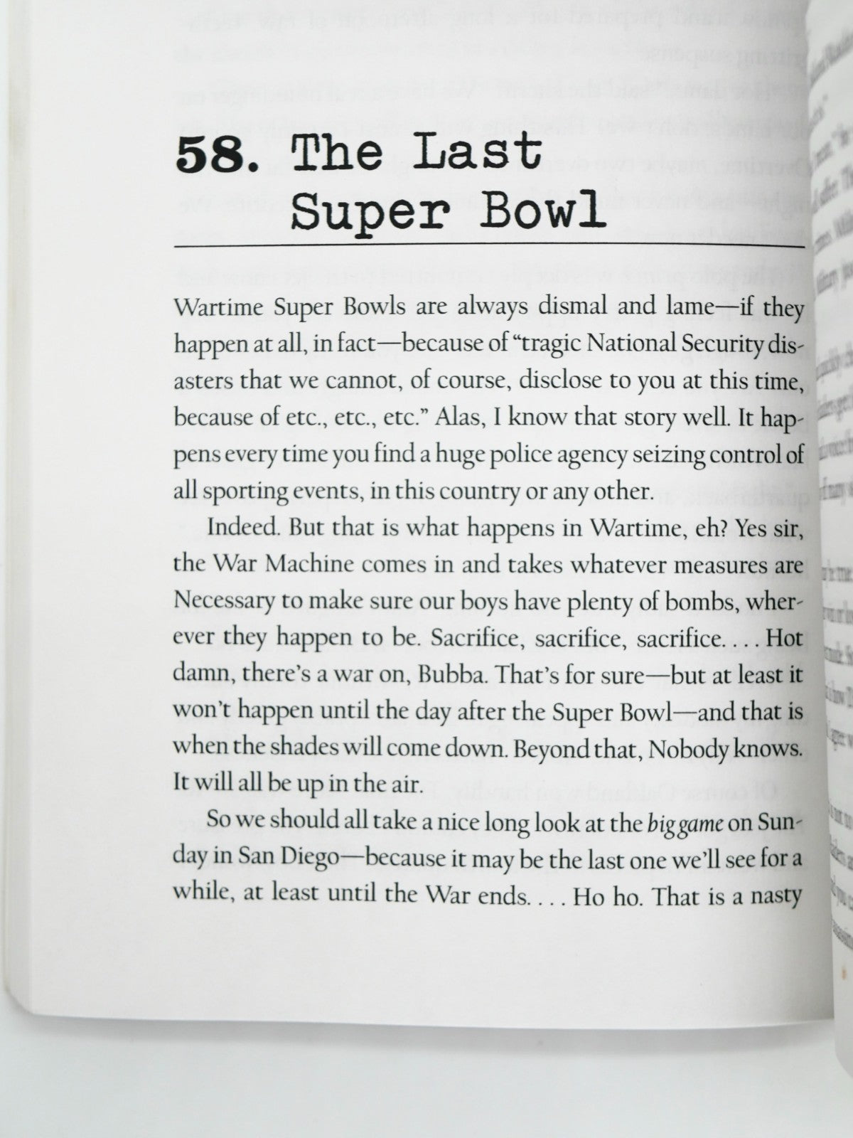 Chapter 58, The Last Super Bowl