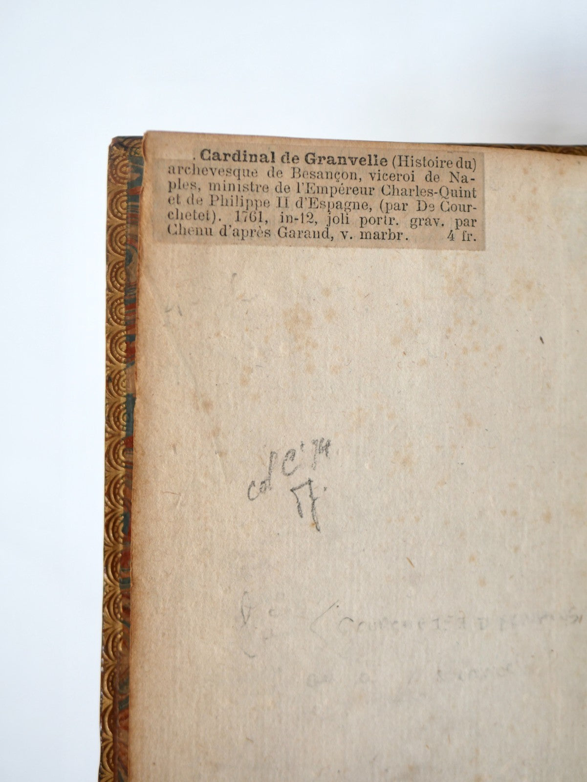 Cardinal Granvelle — Habsburg Biography, 1761 — First Edition (Brooker Provenance)