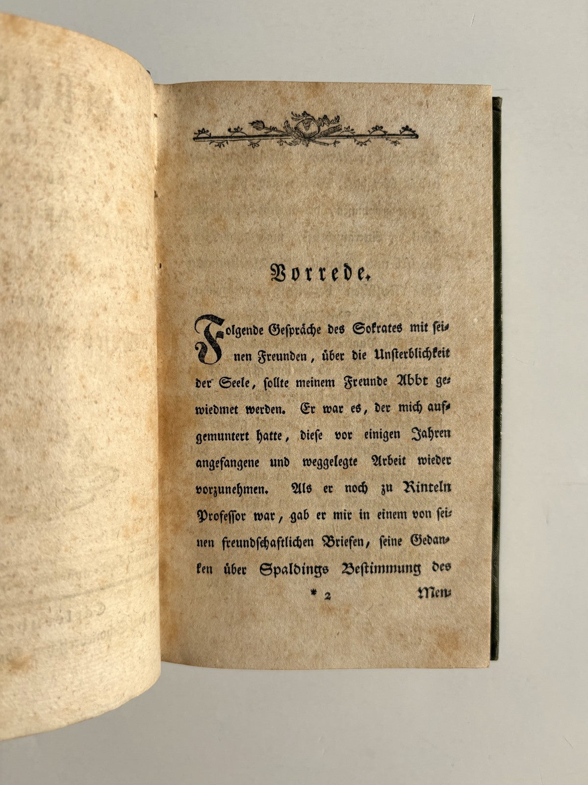 Moses Mendelssohn, Phaedon, 1780 — Karlsruhe Unauthorized Reprint (Salloch Copy)