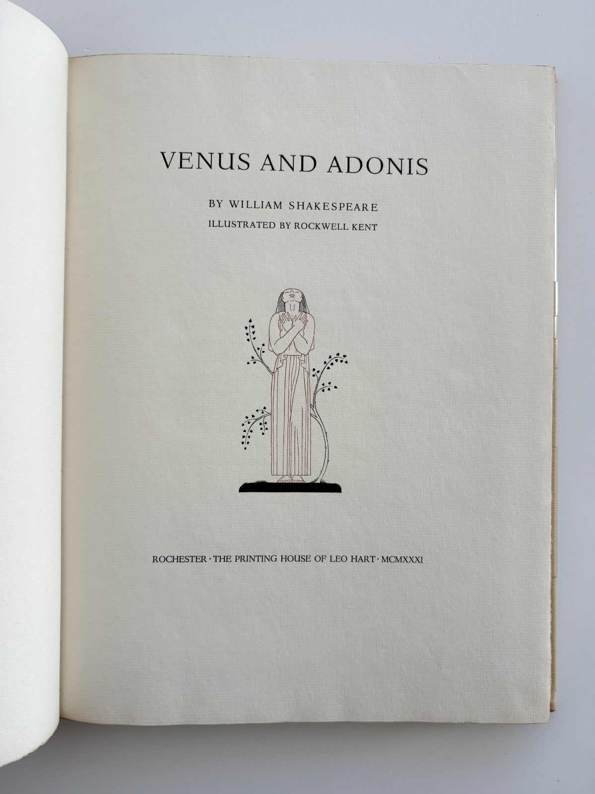 Shakespeare, Venus and Adonis — Rockwell Kent, 1931 — Signed Limited Edition