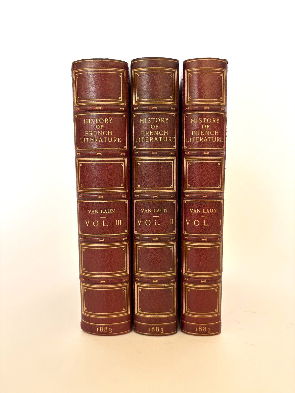 Van Laun, History of French Literature, 1883 — 3 Vols in Bayntun Fine Binding