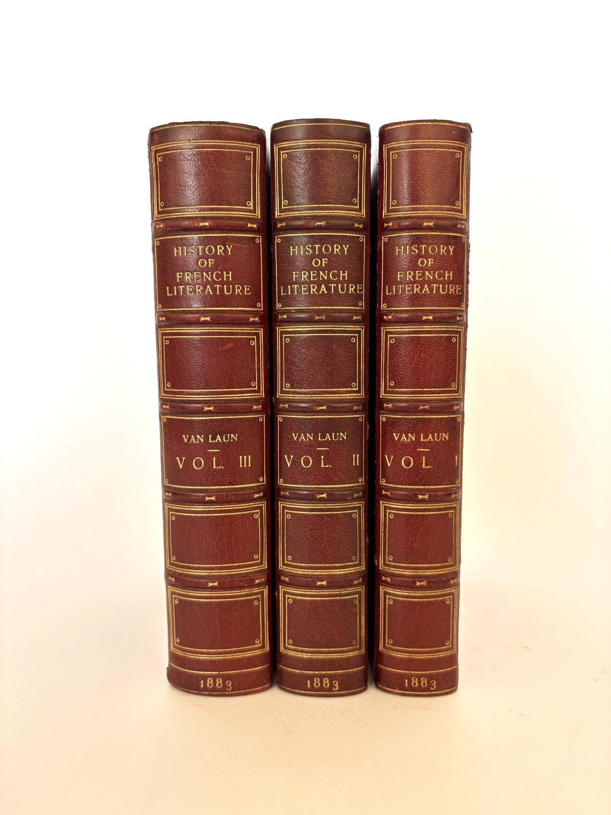 Van Laun, History of French Literature, 1883 — 3 Vols in Bayntun Fine Binding