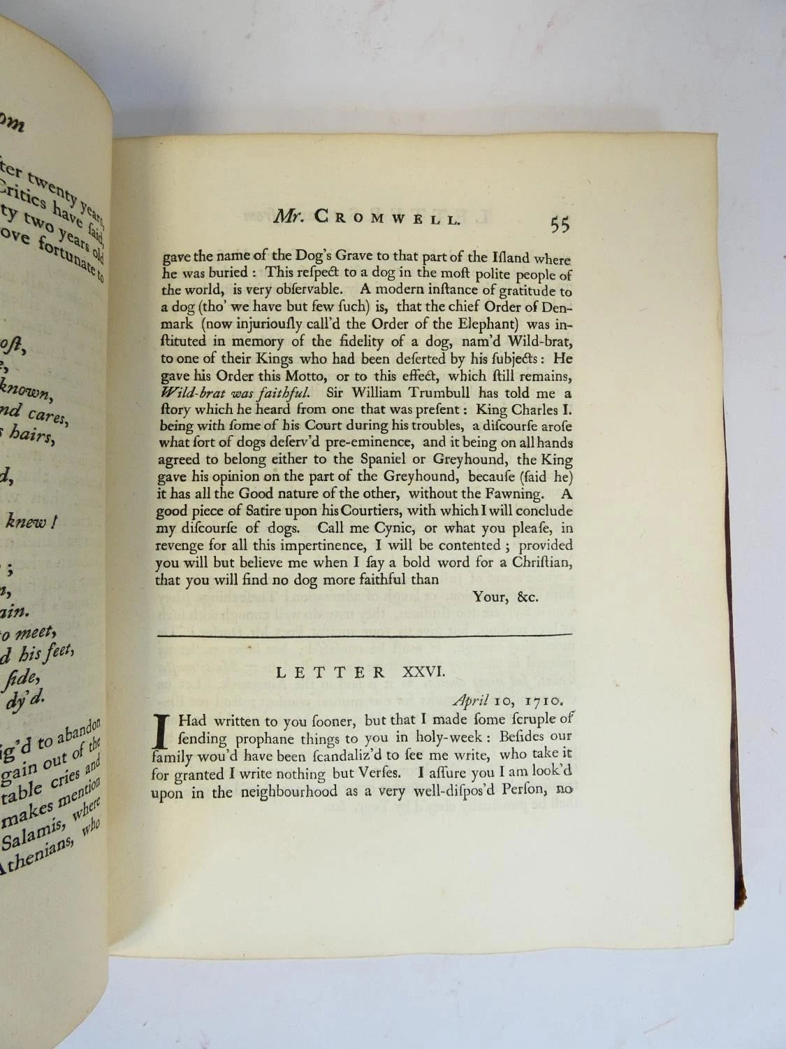 Pope, Letters, 1737 quarto — text leaf