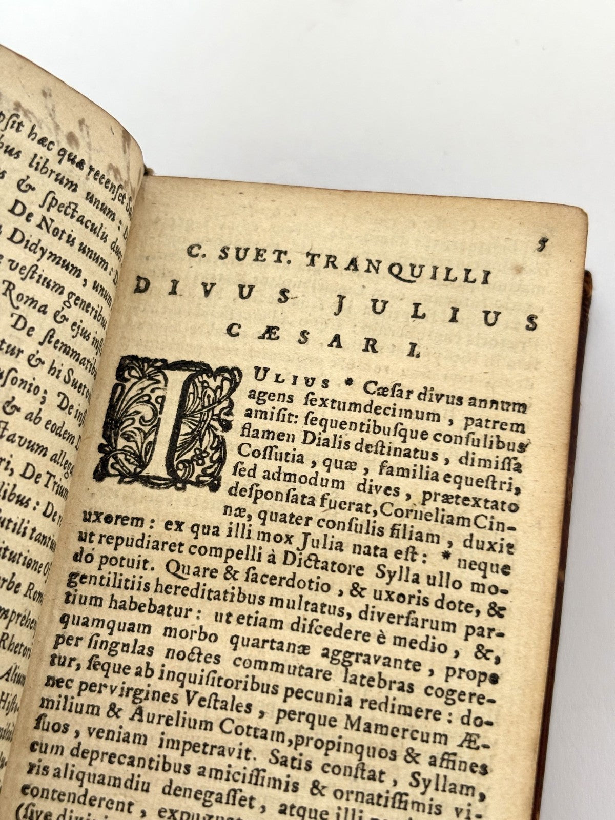 Suetonius, Lives of the Caesars, 1671 — Elzevir Press, 12mo Pocket Edition