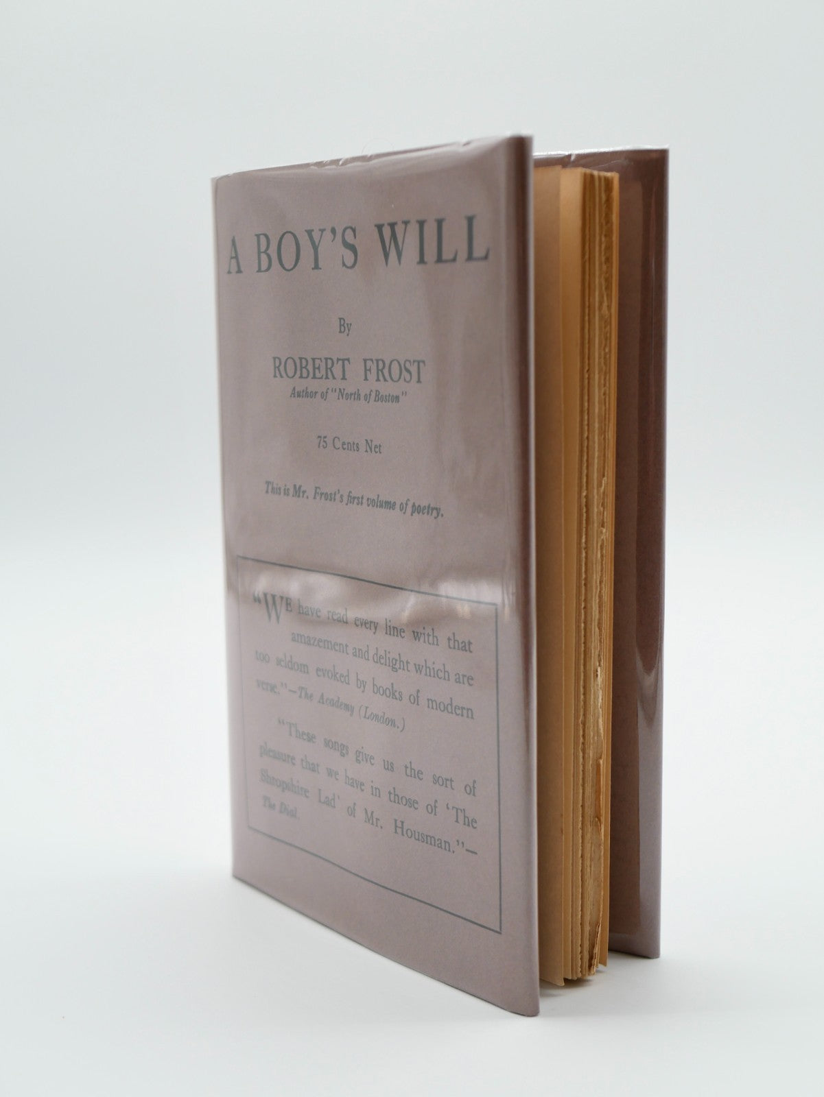 Robert Frost, A Boy's Will, 1915 — New York: Henry Holt, First American, Second Issue