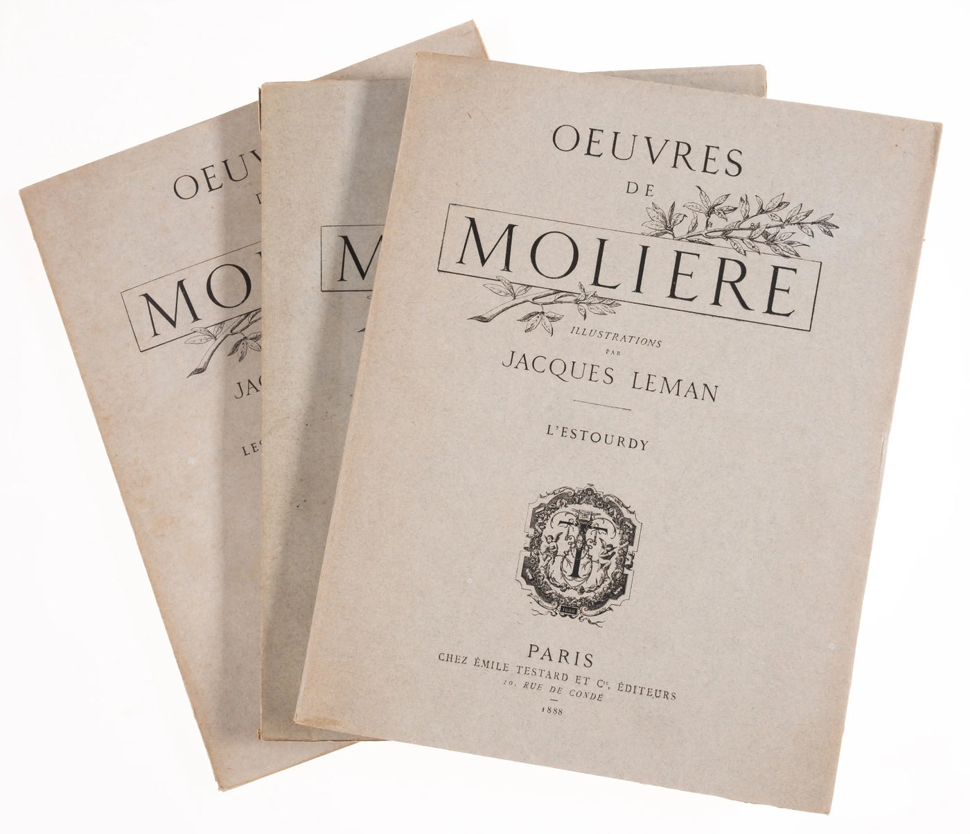 Molière, Œuvres, 16 Vols — Antique Illustrated French Deluxe Set