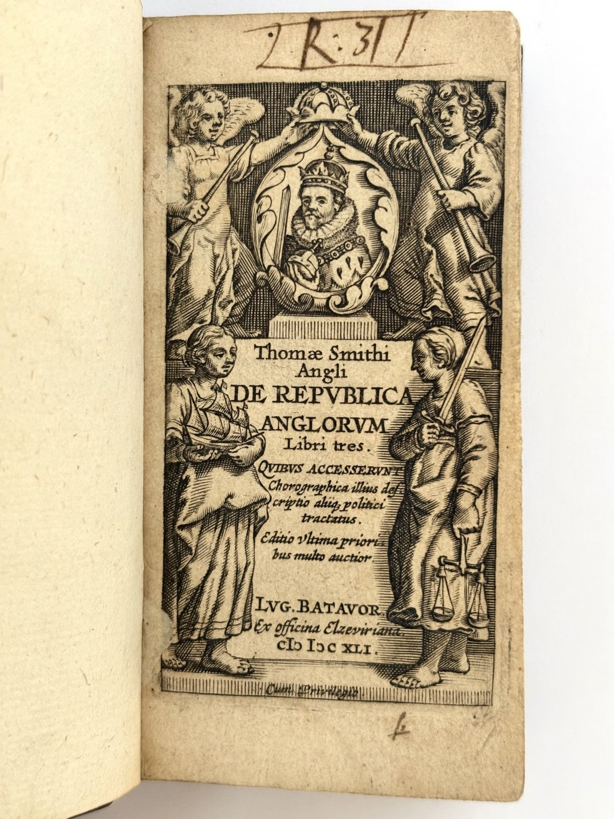 Thomas Smith, De Republica Anglorum, 1641 — Elzevir Press, 12mo