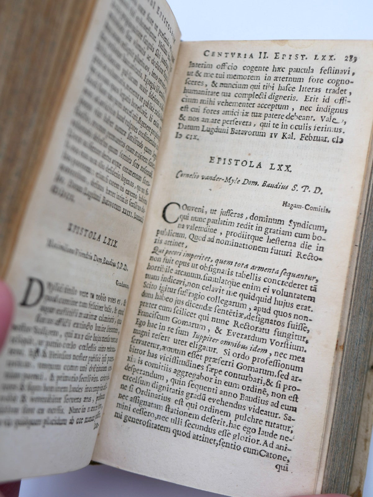 Baudius, Epistolae et Orationes, Editio Nova, 1642 — Janssonius, Vellum (Salloch Copy)