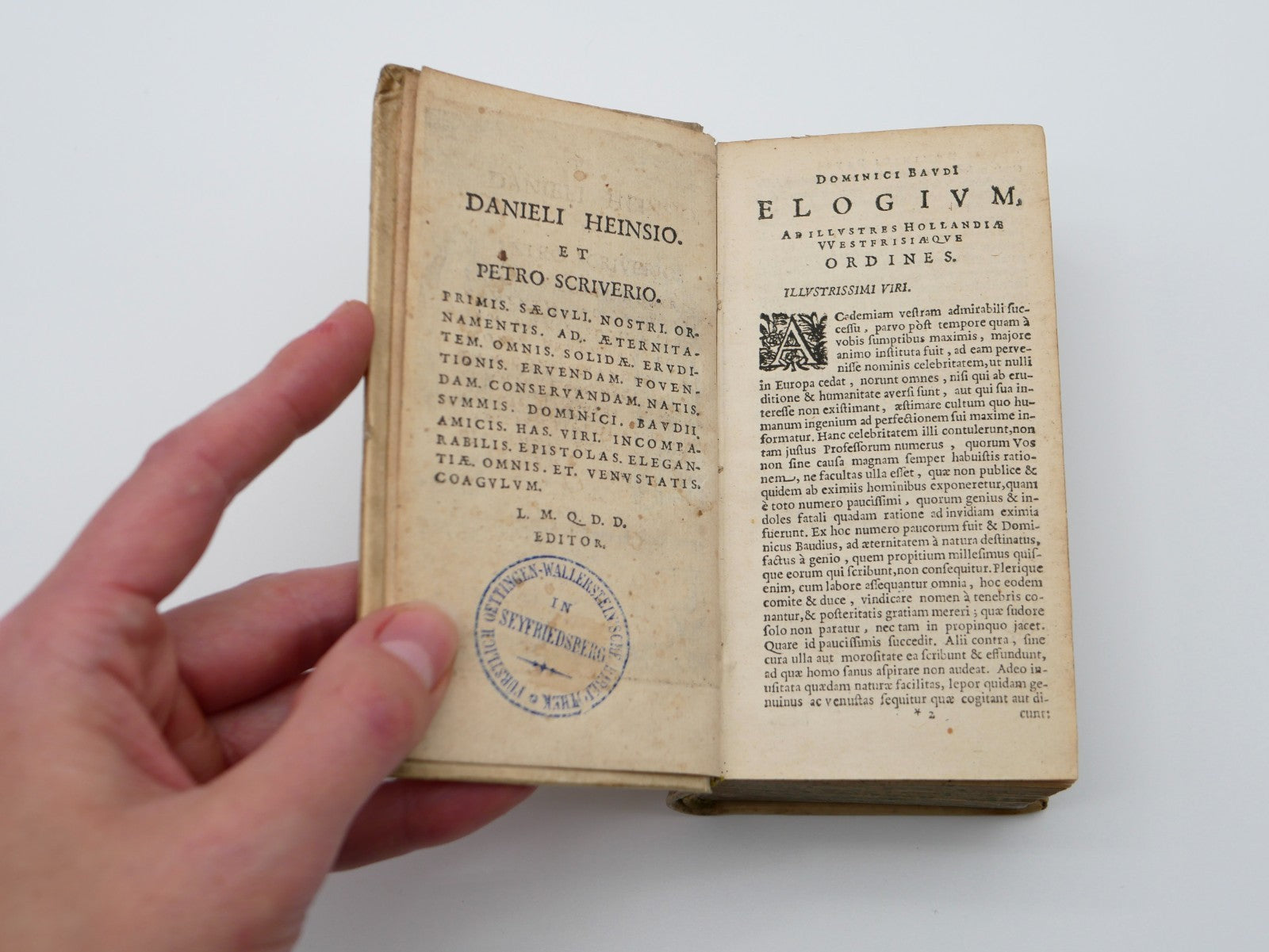 Baudius, Epistolae et Orationes, Editio Nova, 1642 — Janssonius, Vellum (Salloch Copy)