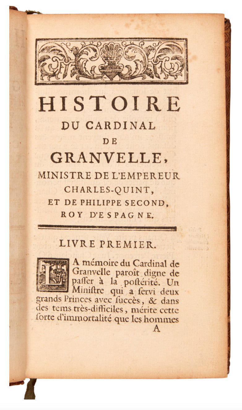 Cardinal Granvelle — Habsburg Biography, 1761 — First Edition (Brooker Provenance)