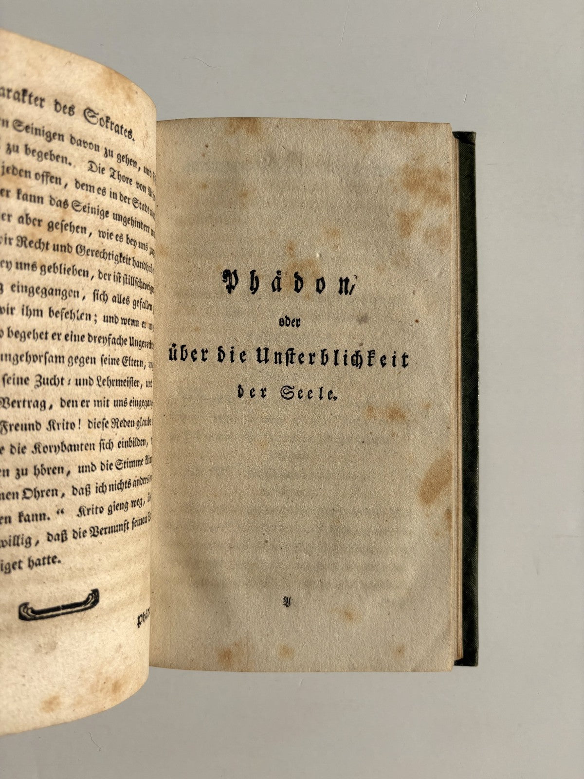 Moses Mendelssohn, Phaedon, 1780 — Karlsruhe Unauthorized Reprint (Salloch Copy)