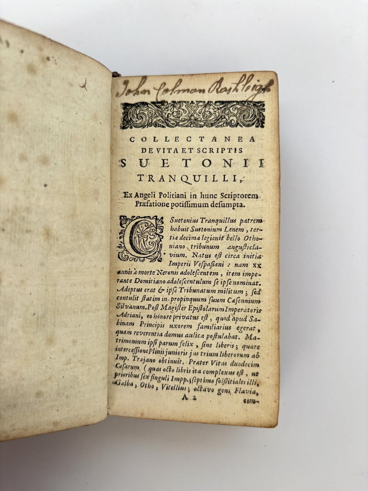 Suetonius, Lives of the Caesars, 1671 — Elzevir Press, 12mo Pocket Edition