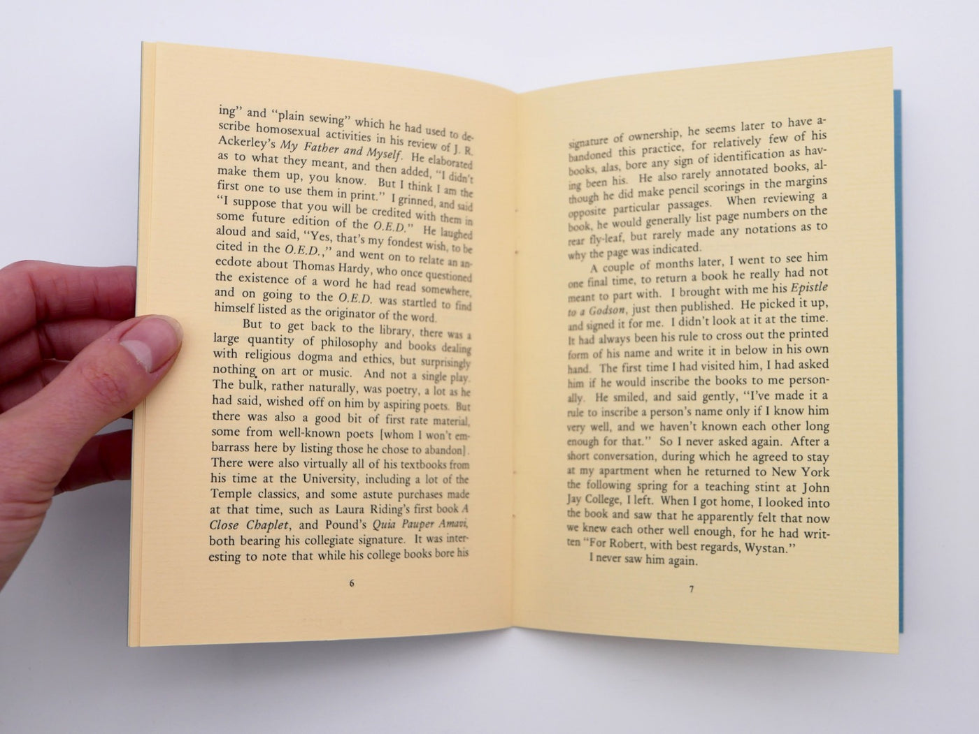 Auden's Library, 1975 — Robert A. Wilson, with Signed Letter to Auden (Critic Whitehead)