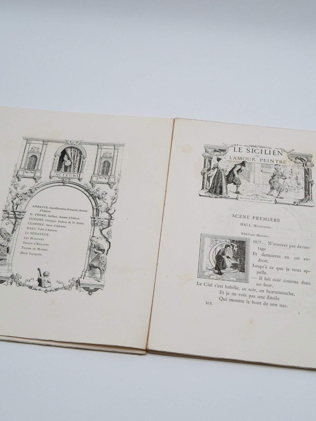 Molière, Œuvres, 16 Vols — Antique Illustrated French Deluxe Set