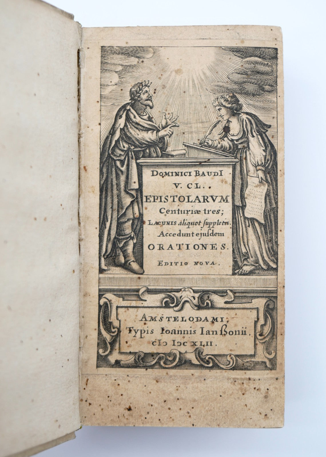 Baudius, Epistolae et Orationes, Editio Nova, 1642 — Janssonius, Vellum (Salloch Copy)