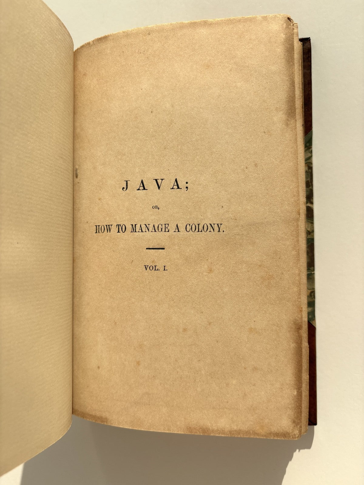 J. W. B. Money, Java; or, How to Manage a Colony, 1861 — First Edition, Finely Bound