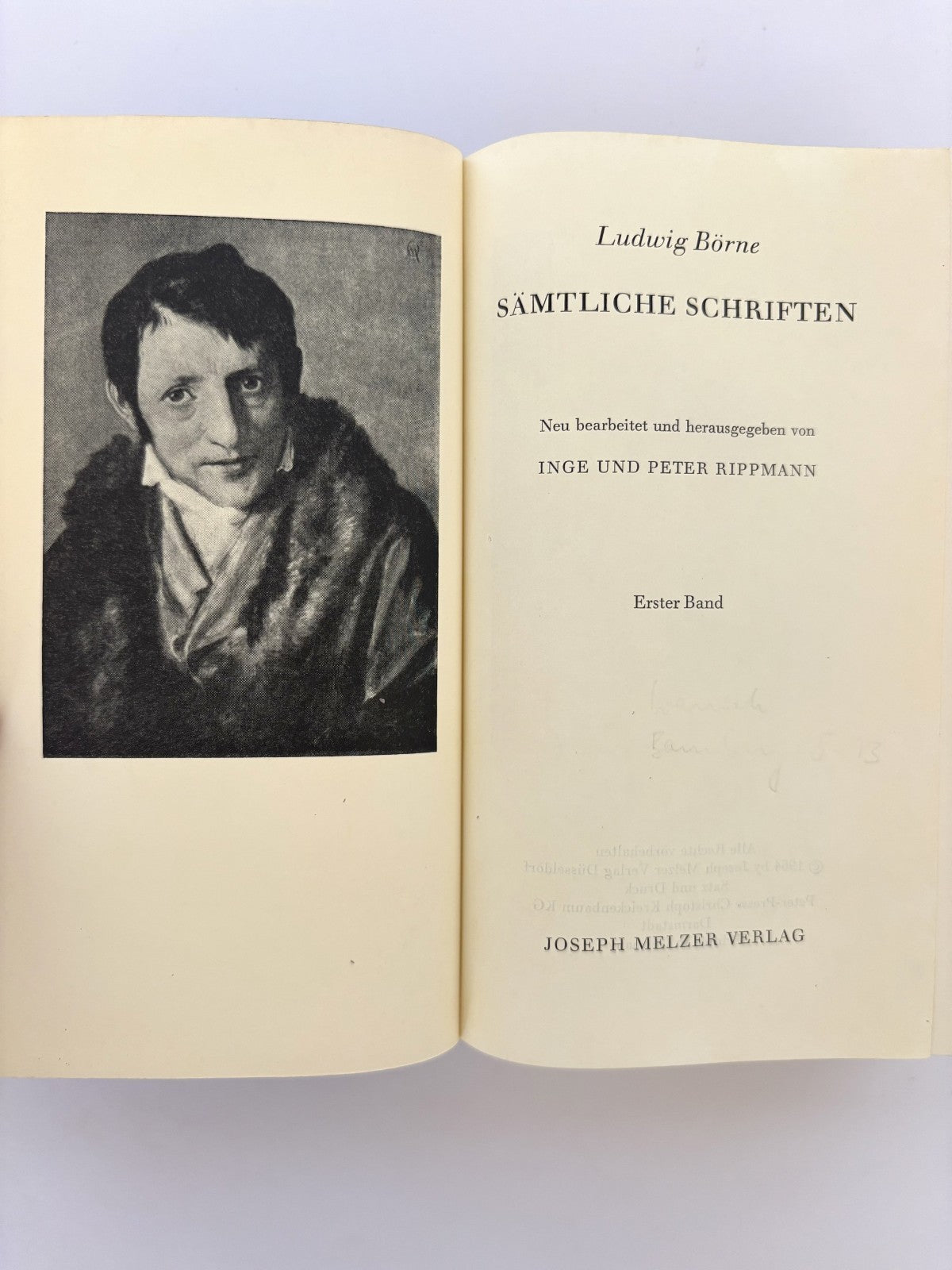 Ludwig Börne, Sämtliche Schriften, 5 Vols, 1964 — Melzer (German-Jewish)