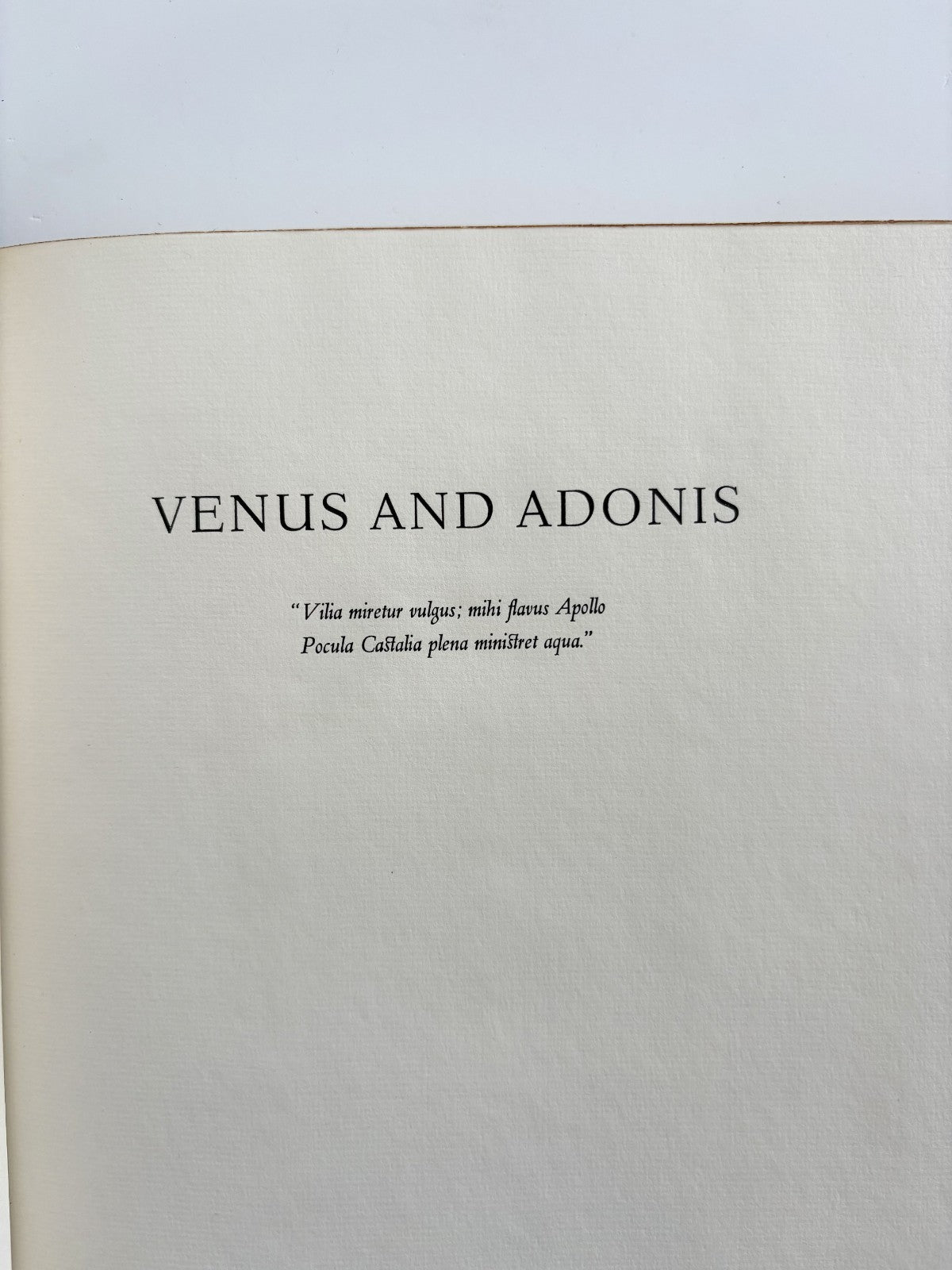 Shakespeare, Venus and Adonis — Rockwell Kent, 1931 — Signed Limited Edition