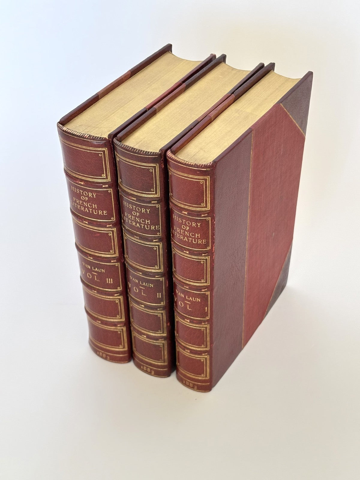Van Laun, History of French Literature, 1883 — 3 Vols in Bayntun Fine Binding