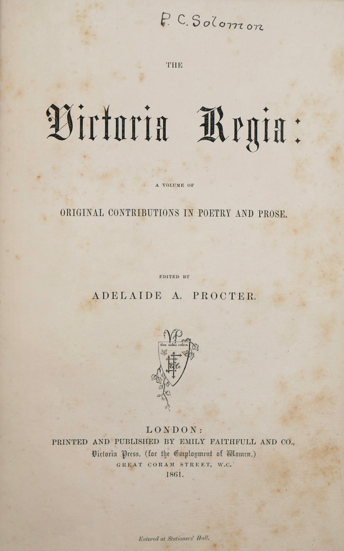 The Victoria Regia