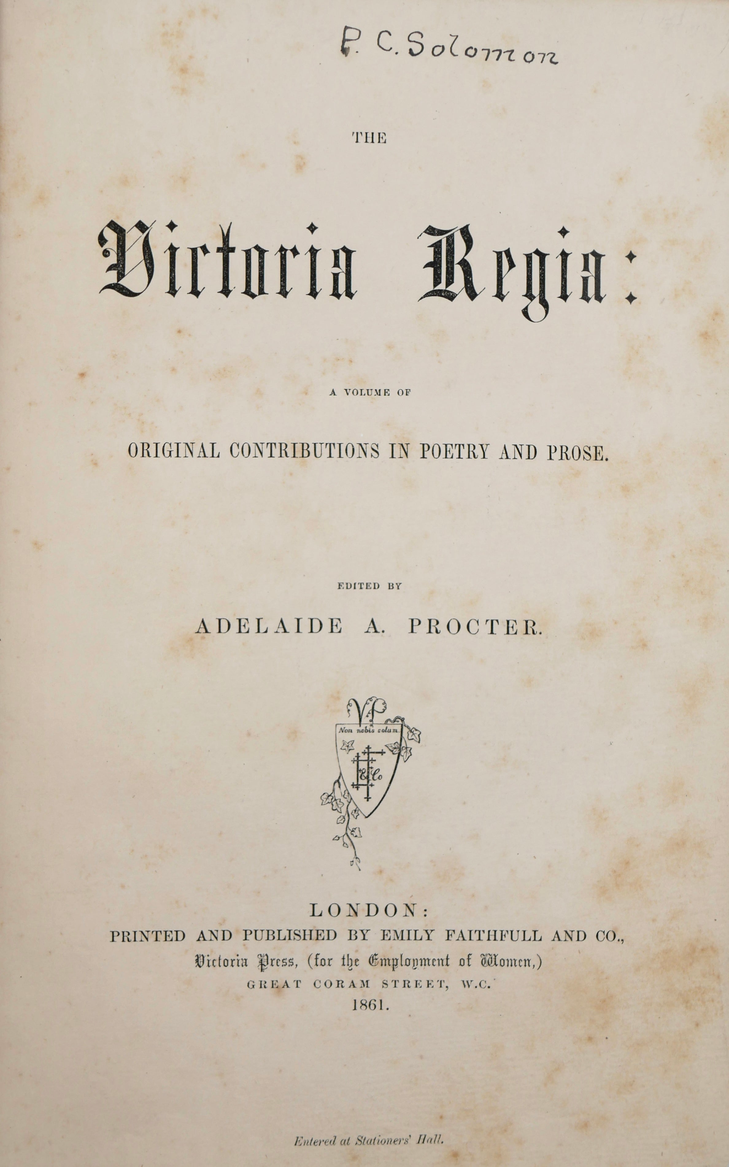 The Victoria Regia