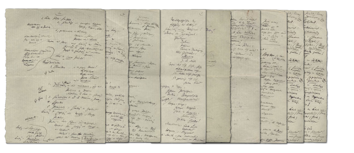 Max Weber’s eight autograph leaves for “Politik als Beruf”, 1919 — the keyword manuscript, from the Heribert Tenschert Collection