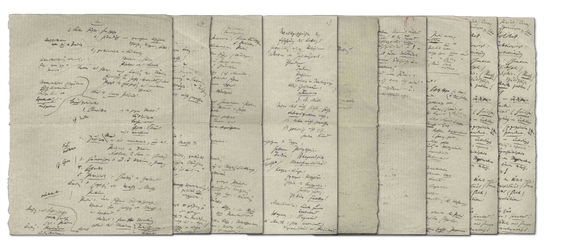 Max Weber’s eight autograph leaves for “Politik als Beruf”, 1919 — the keyword manuscript, from the Heribert Tenschert Collection